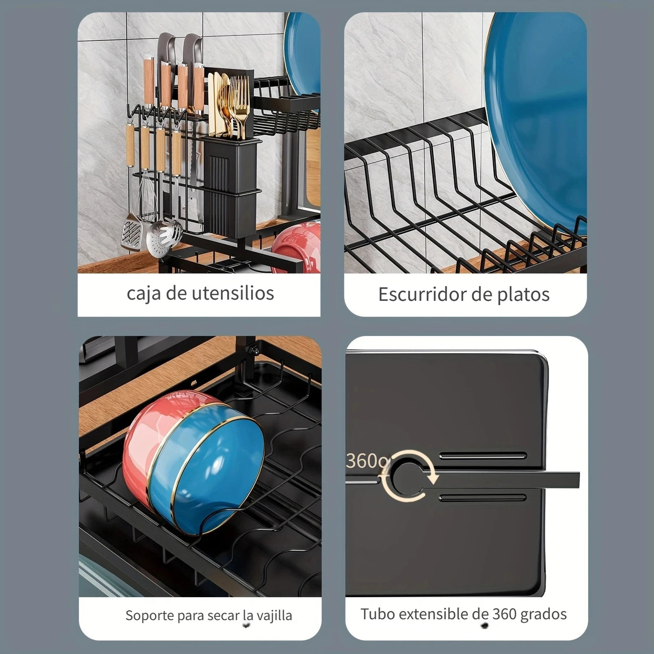 CocinaOrden- El organizador ideal que transforma tu fregadero en un espacio funcional y limpio.