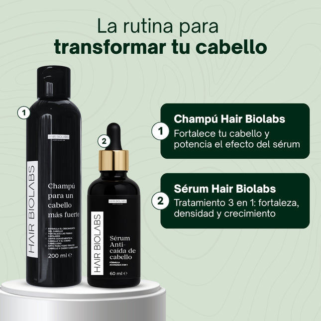 SUPER COMBO: Serum Anticaida Capilar + Shampoo Fortalecedor de Foliculos