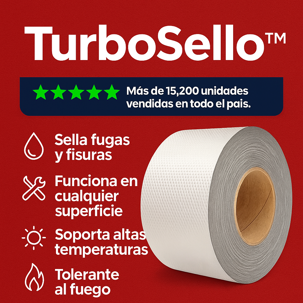 TurboSello™ - Repara cualquier fuga o grieta en segundos y con máxima adherencia.