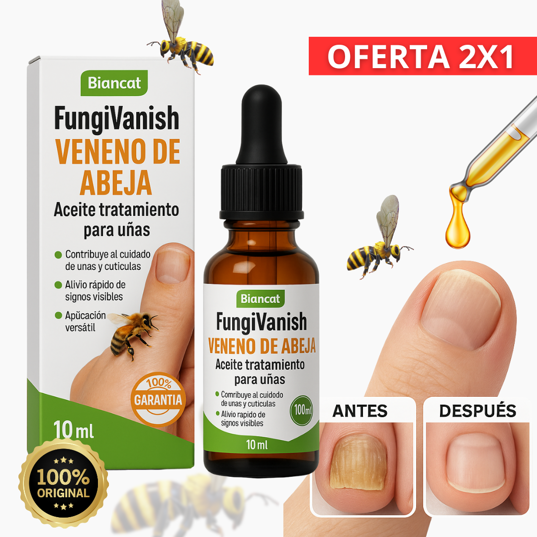 (SUPER OFERTA 2X1) - Aceite de veneno de abeja para eliminar hongos en las uñas