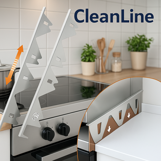 CleanLine™ El secreto para una cocina sin mugre entre la estufa y la encimera.