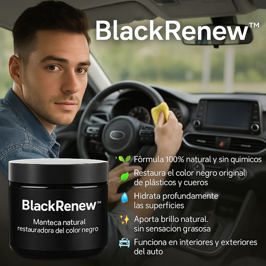 BlackRenew™ Restaura e hidrata las partes negras de tu auto de forma natural.