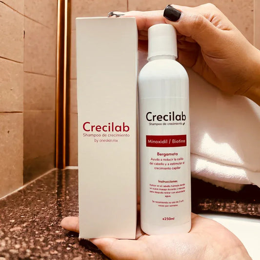 Crecilab-Activa el crecimiento natural con biotina y minoxidil.