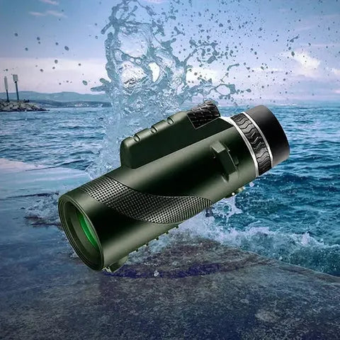 Monocular con Zoom 500x + Visión Nocturna | 🔴 OBSEQUIO: Soporte para celular ✅