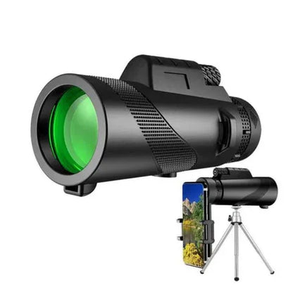 Monocular con Zoom 500x + Visión Nocturna | 🔴 OBSEQUIO: Soporte para celular ✅